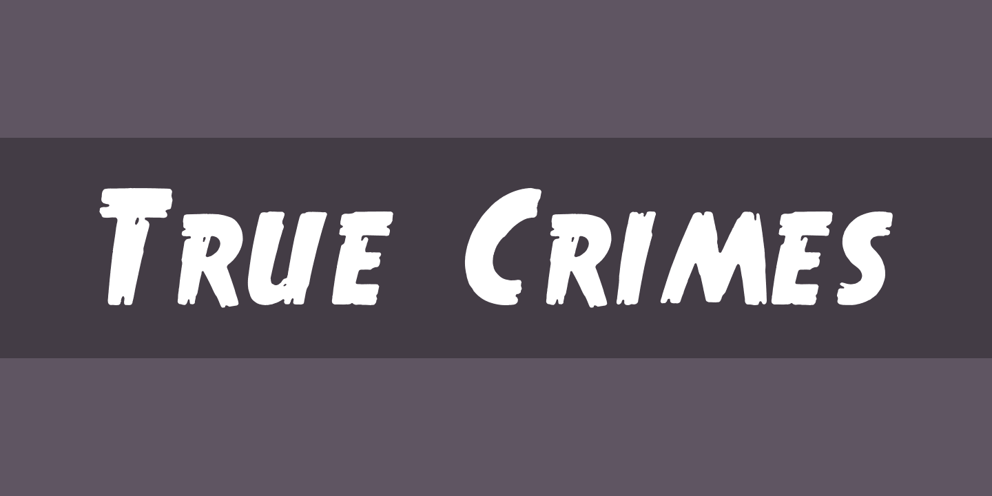 Пример шрифта True Crimes